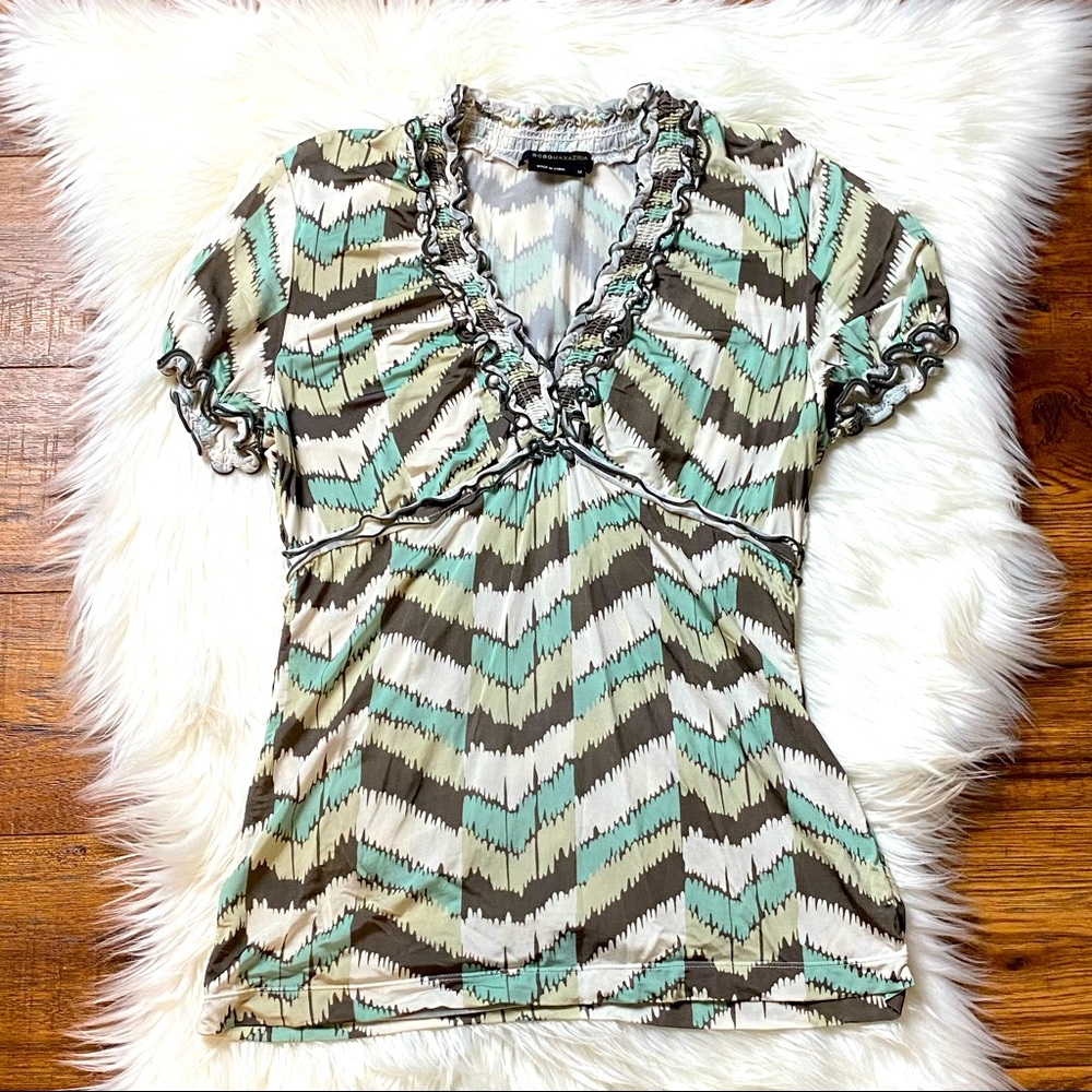 BCBG MaxAzria Women Reef Multicolor Viscose Top Size M